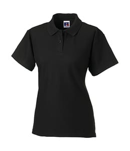 Russell Europe R-539F-0 - Ladies Polo Poly-Cotton Blend Black