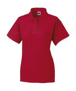 Russell Europe R-539F-0 - Ladies Polo Poly-Cotton Blend Classic Red