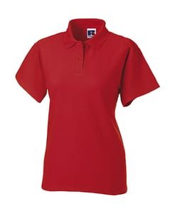 Russell Europe R-539F-0 - Ladies Polo Poly-Cotton Blend Bright Red