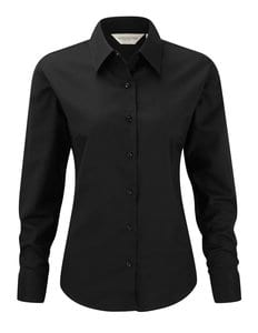 Russell Europe R-932F-0 - Ladies Oxford Blouse LS Black