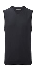 Russell Europe R-716M-0 - Mens V-Neck Sleeveless Knitted Pullover French Navy
