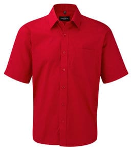 Russell Europe R-937M-0 - Cotton Poplin Shirt Classic Red