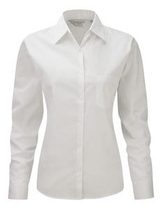 Russell Europe R-936F-0 - Cotton Poplin Blouse LS White