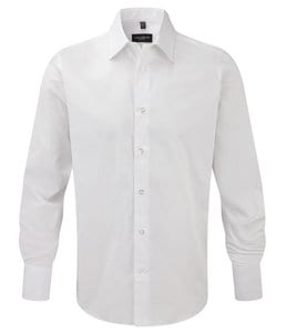Russell Europe R-946M-0 - Fitted Longsleeve Stretch Shirt White