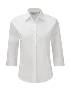 Russell Europe R-946F-0 - Fitted Blouse with 3/4 Sleeves White