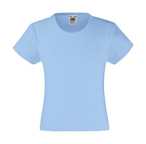 Fruit of the Loom 61-005-0 - Girls Value Weight T Sky Blue