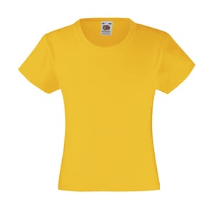 Fruit of the Loom 61-005-0 - Girls Value Weight T Sunflower