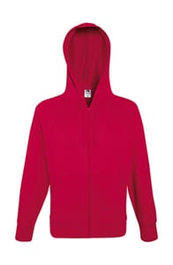 Fruit of the Loom 62-144-0 - Lightweight Hooded Sweat Jacket Red