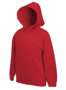 Fruit of the Loom 62-043-0 - Kids Hooded Sweat Red