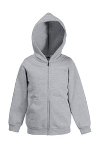 Fruit of the Loom 62-045-0 - Kids Hooded Sweat Jacket Heather Grey