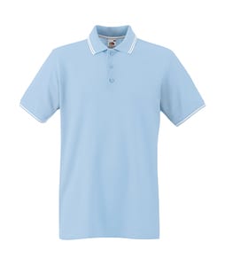 Fruit of the Loom 63-032-0 - Tipped Polo Sky Blue/White