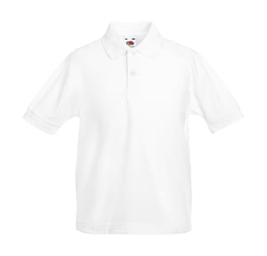 Fruit of the Loom 63-417-0 - Kids Polo 65:35 White