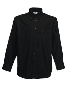Fruit of the Loom 65-114-0 - Oxford Shirt LS Black