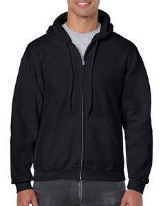 Gildan 18600 - Heavyweight Full Zip Hooded Sweat Black