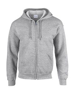 Gildan 18600 - Heavyweight Full Zip Hooded Sweat Sport Grey