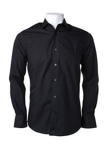 Kustom Kit KK131 - Slim Fit Business Shirt LS Black
