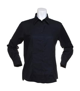 Kustom Kit KK361 - Women's workplace Oxford blouse long sleeved French Navy