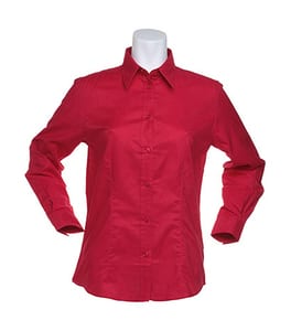 Kustom Kit KK361 - Women's workplace Oxford blouse long sleeved Red