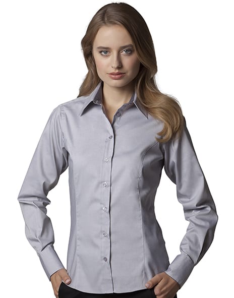 Kustom Kit KK789 - Women's contrast premium Oxford shirt long sleeve