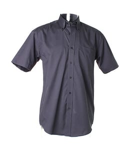 Kustom Kit KK109 - Corporate Oxford shirt short sleeved Charcoal