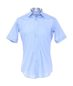 Kustom Kit KK191 - Slim fit business shirt short sleeve Light Blue