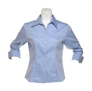 Kustom Kit KK710 - Women's corporate Oxford shirt ¾ sleeved Light Blue