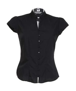 Kustom Kit KK727 - Womens continental blouse mandarin collar cap sleeve