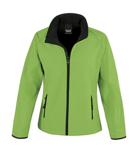 Result Core R231F - Women's printable softshell jacket Vivid Green/Black