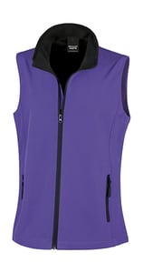 Result Core R232F - Women's printable softshell bodywarmer Purple/Black
