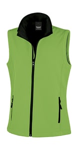Result Core R232F - Women's printable softshell bodywarmer Vivid Green/Black