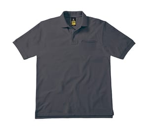 B&C Pro Energy Pro - Workwear Blended Pocket Polo Dark Grey