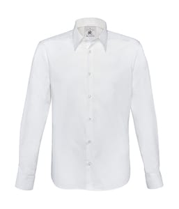 B&C London - Longsleeve Stretch Shirt - SM580 White