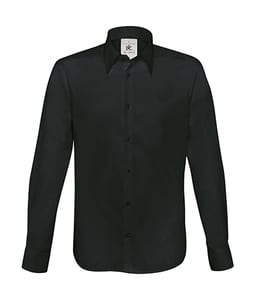 B&C London - Longsleeve Stretch Shirt - SM580 Black