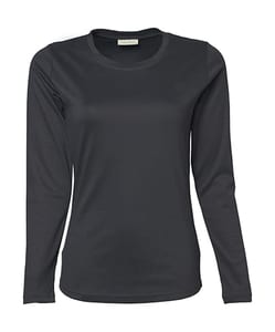 Tee Jays 590 - Ladies LS Interlock T-Shirt Dark Grey