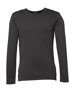 Tee Jays 530 - Mens LS Interlock T-Shirt Dark Grey