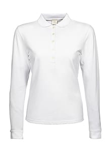 Tee Jays 146 - Ladies Luxury LS Stretch Polo White