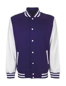 FDM FV001 - Varsity Jacket Purple/White