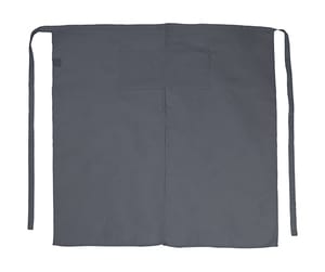 Bistro by JASSZ JG12 - `Berlin` Long Bistro Apron with Vent and Pocket Grey