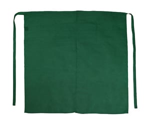 Bistro by JASSZ JG12 - `Berlin` Long Bistro Apron with Vent and Pocket Bottle Green