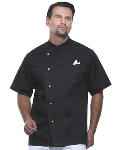 Karlowsky JM 15 - Chef Jacket Gustav Short Sleeve Black