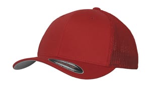Flexfit 6511 - Mesh Cotton Twill Trucker Cap Red