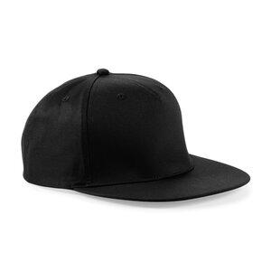 Beechfield B610 - 5 Panel Snapback Rapper Cap Black