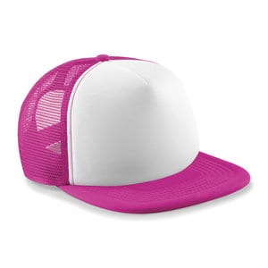 Beechfield B645b - Junior Vintage Snapback Trucker Fuchsia/white