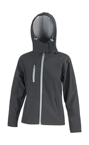 Result Core R230F - Women's Core TX performance hooded softshell jacket Black/Grey