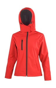 Result Core R230F - Women's Core TX performance hooded softshell jacket Red/Black
