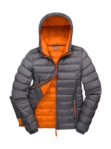 Result R194F - Ladies` Snow Bird Hooded Jacket Grey/Orange