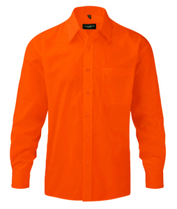 Russell Europe 934M - Longsleeve Poplin Shirt Orange