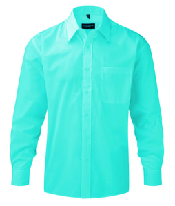 Russell Europe 934M - Longsleeve Poplin Shirt Turquoise