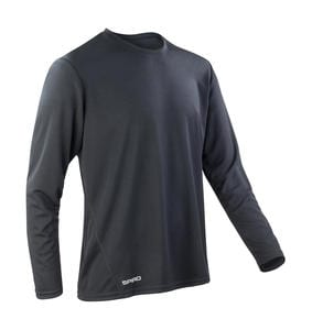 Spiro S254M -  quick dry long sleeve t-shirt Black