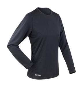Spiro S254F - Women's Spiro quick dry long sleeve t-shirt Black